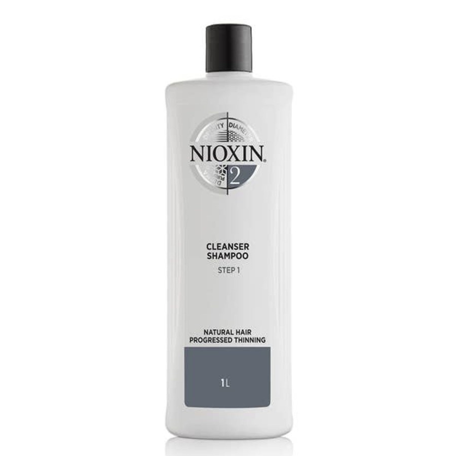 Men NIOXIN Shampoo | Nioxin 3-Part System 2 Cleanser Shampoo For Natural Hair With Progressed Thinning 1000Ml