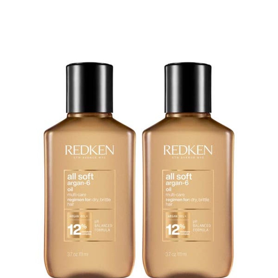 Haircare Redken | Redken All Soft Argan-6 Oil Duo 2 X 111Ml (Worth $102.00)