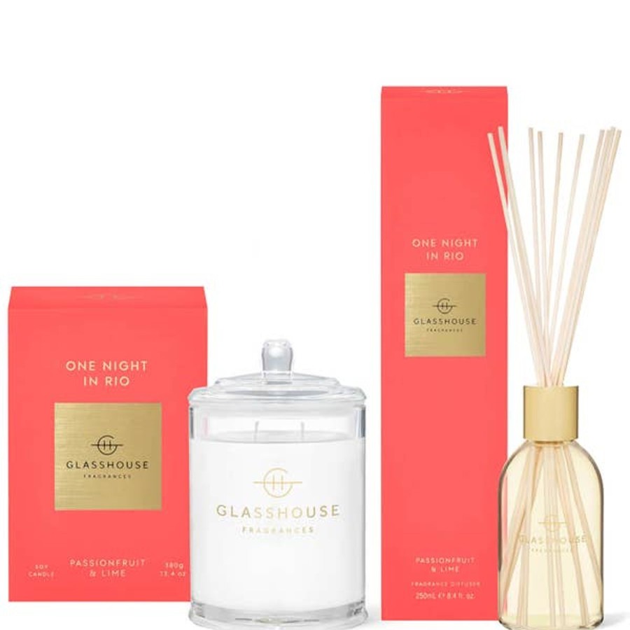 Fragrance Glasshouse Fragrances Scented Candles | Glasshouse Fragrances One Night In Rio Candle And Liquid Diffuser