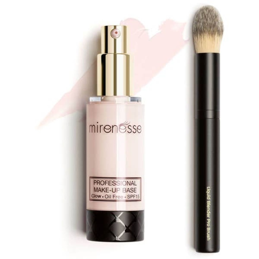 Spf & Tan mirenesse | Mirenesse Glow Booster Professional Makeup Spf15 Base And Brush