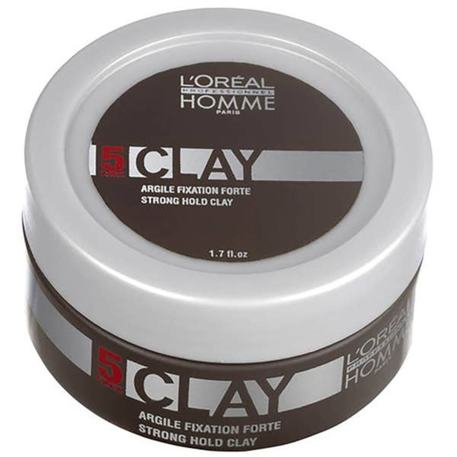 Men L'Oréal Professionnel Styling | L'Oreal Professionnel Homme Clay Strong Hold Clay (50Ml)