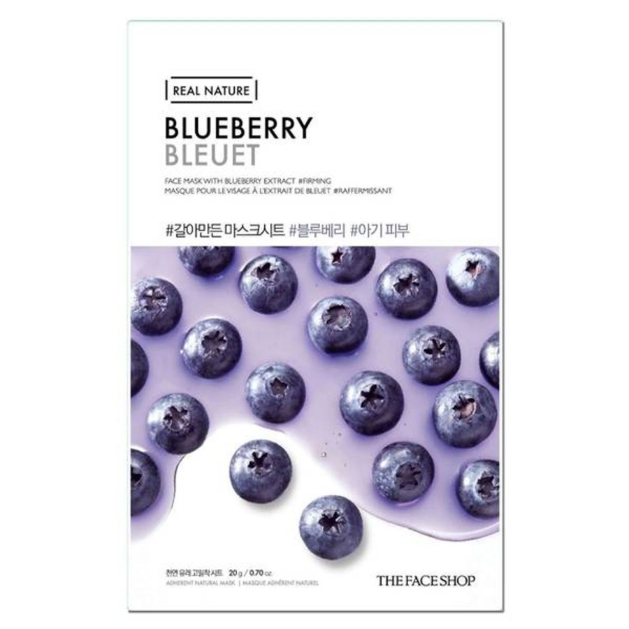 Skincare THE FACE SHOP | The Face Shop Real Nature Sheet Mask Blueberry