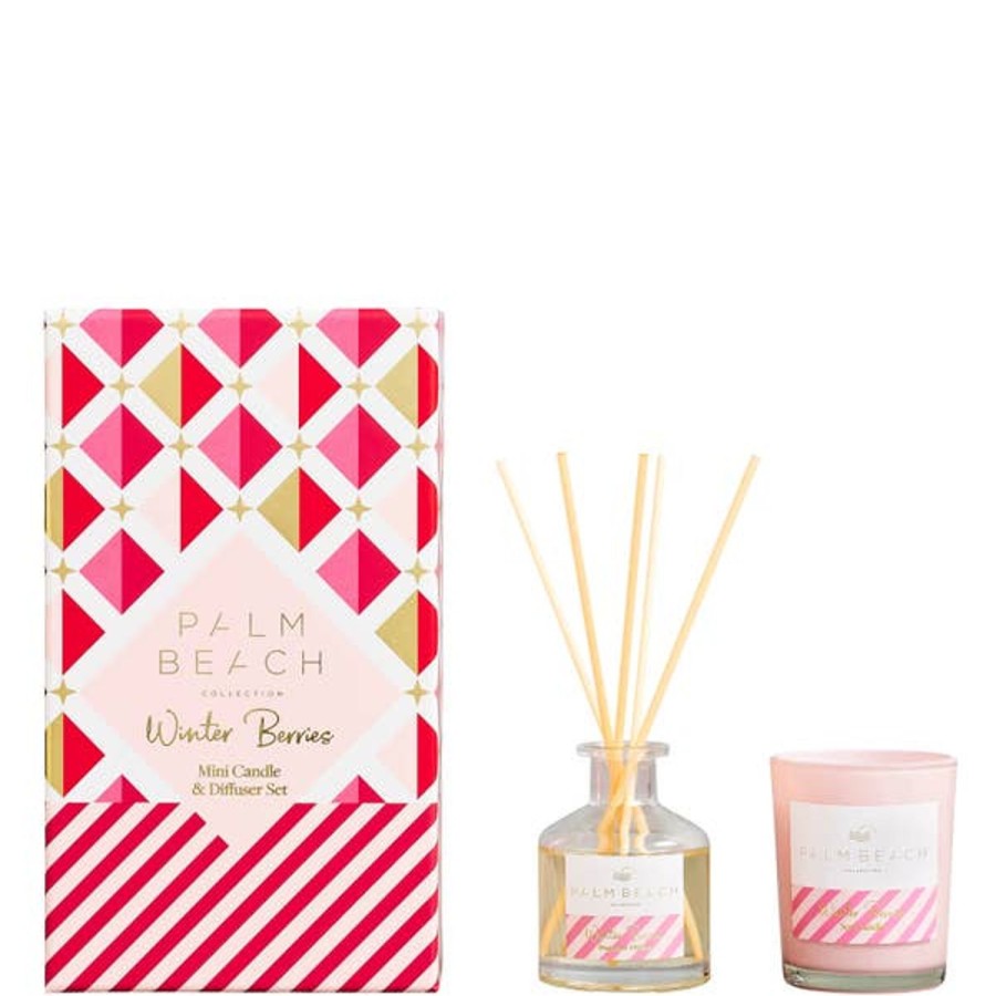 Fragrance Palm Beach Diffusers & Oils | Palm Beach Collection Winter Berries Mini Candle And Diffuser Pack