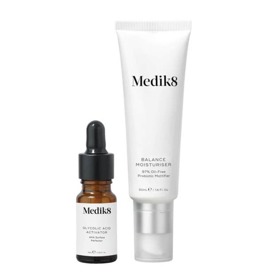 Skincare Medik8 | Medik8 Balance Moisturiser 50Ml And Glycolic Acid Activator 10Ml