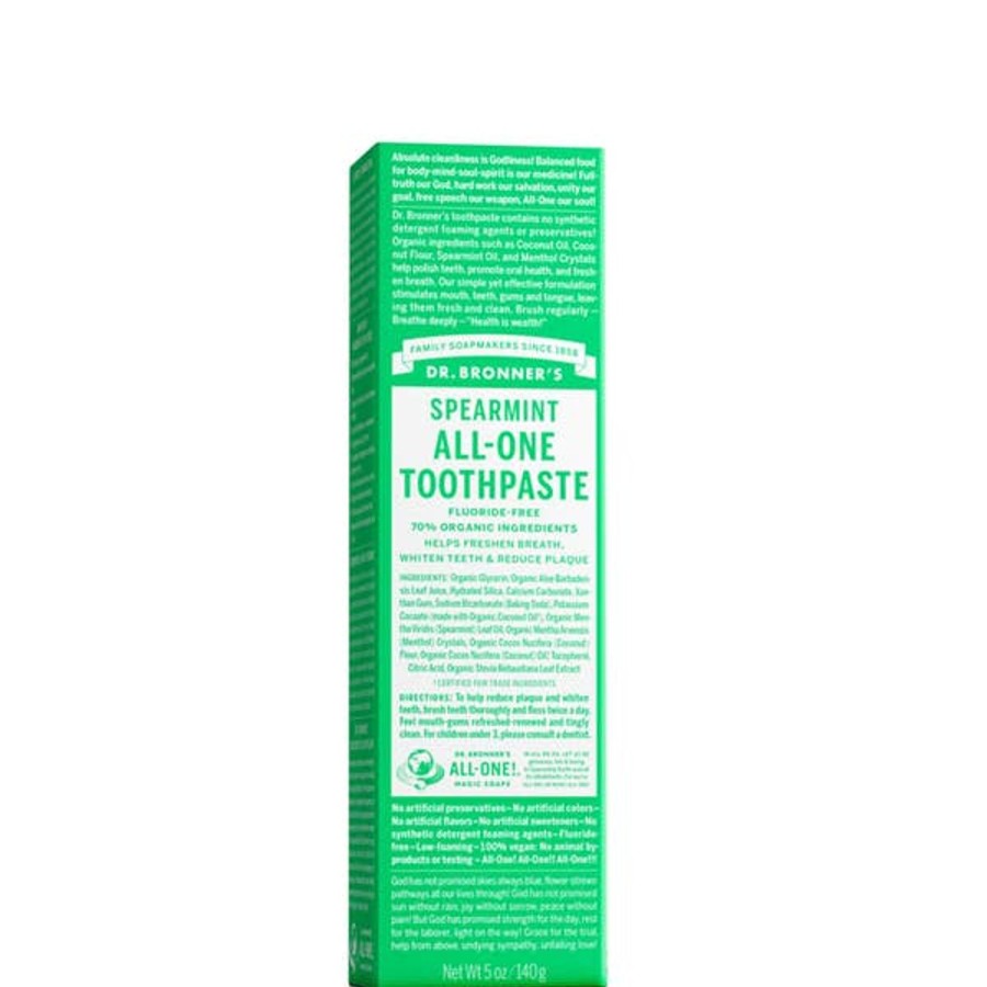 Personal Care Dr. Bronner's | Dr. Bronner'S All-One Toothpaste Spearmint 140G