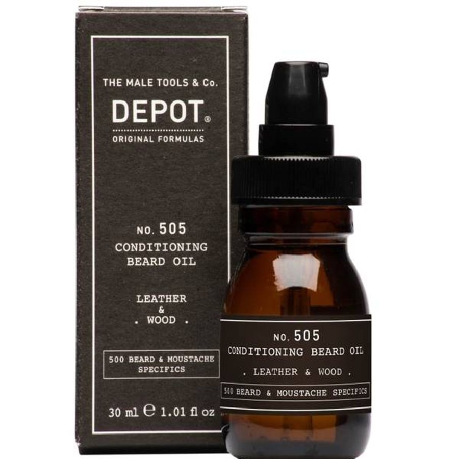 Men Depot Oils & Serums | Depot No.505 Leather And Wood Conditioning Beard Oil 30Ml