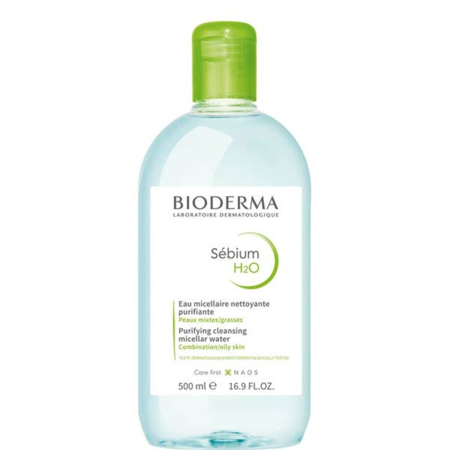 Skincare Bioderma | Bioderma Sebium H2O Purifying Micellar Water Cleanser For Oily Skin 500Ml