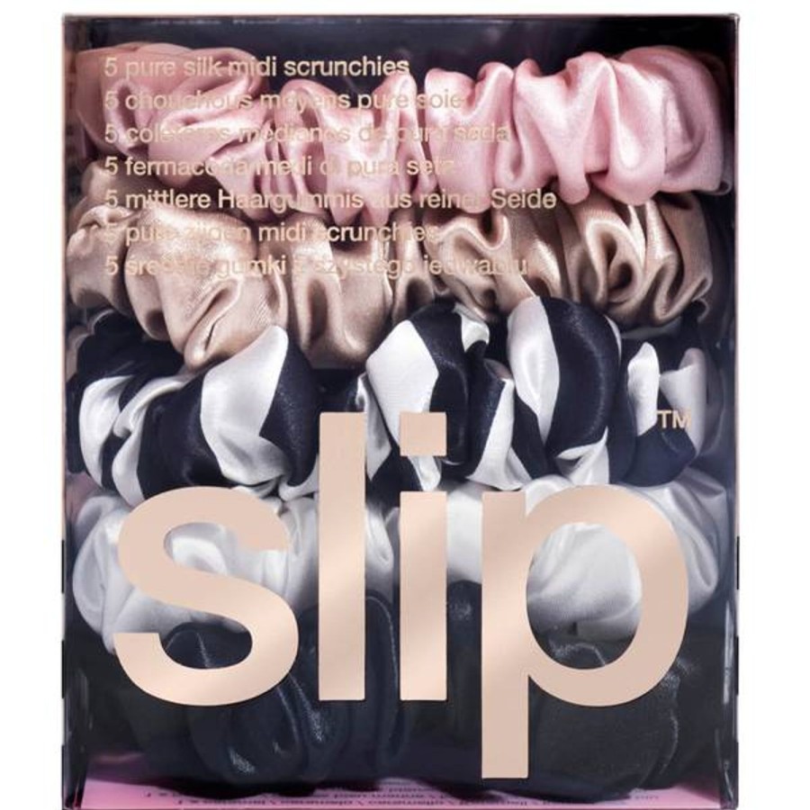 Personal Care Slip | Slip Silk Midi Scrunchies - Multi (Pack Of 5)