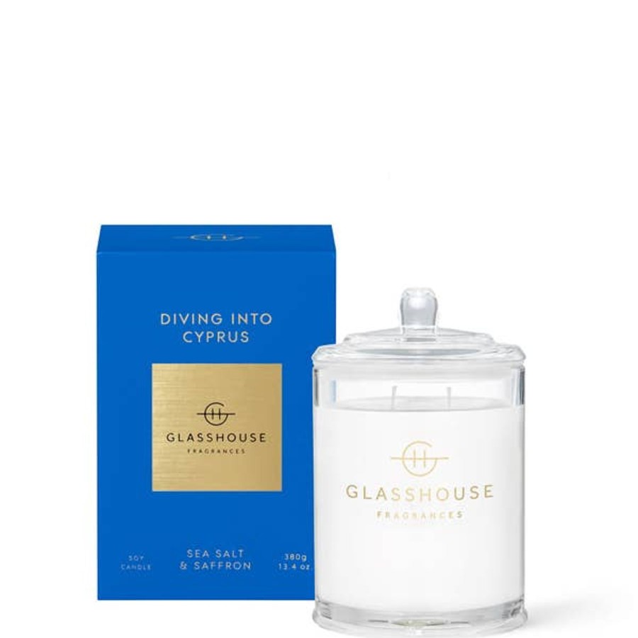 Fragrance Glasshouse Fragrances Scented Candles | Glasshouse Fragrances Diving Into Cyprus Candle 380G