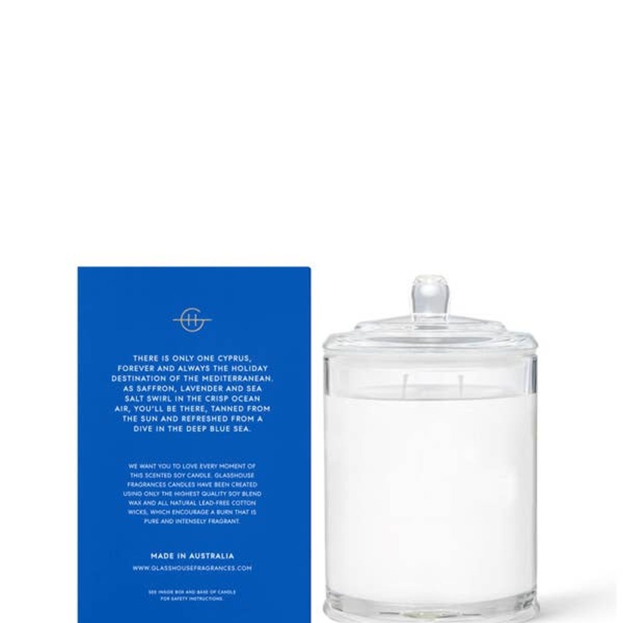 Fragrance Glasshouse Fragrances Scented Candles | Glasshouse Fragrances Diving Into Cyprus Candle 380G