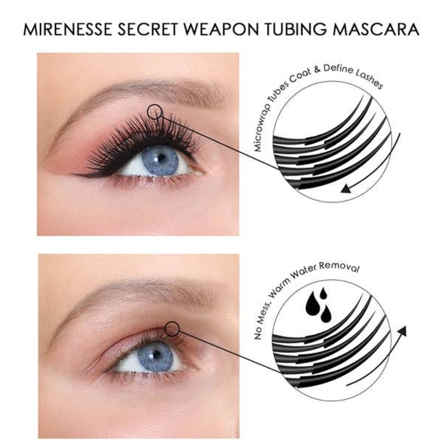 Makeup mirenesse Mascaras | Mirenesse Secret Weapon Super Long 24 Hour Mascara Duo