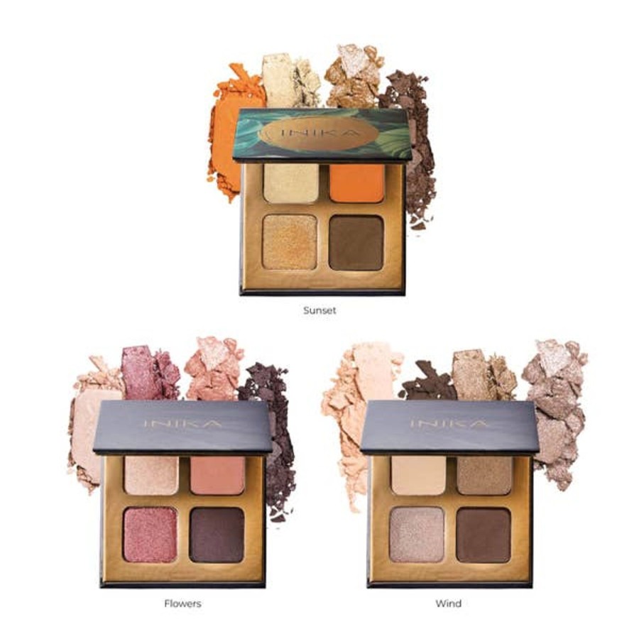 Makeup INIKA Eye Shadows | Inika Quad Eyeshadow Palette - Flowers