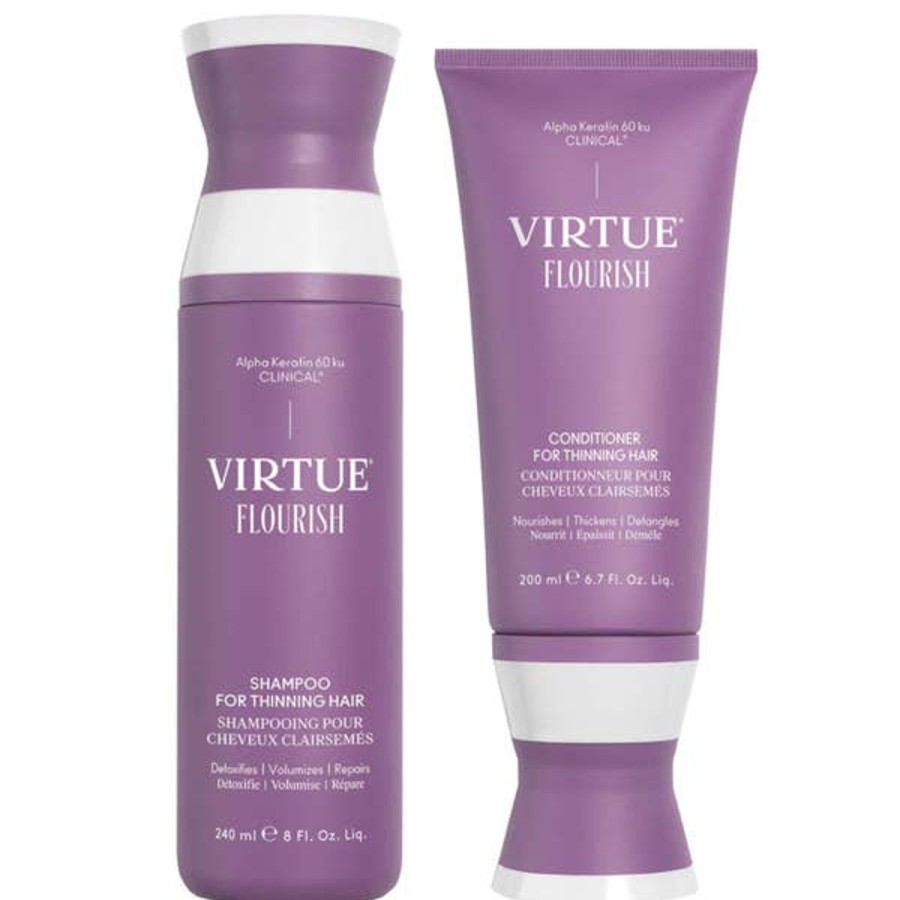 Haircare VIRTUE | Virtue Flourish Shampoo And Conditioner For Thinning Hair Bundle (Worth $130.00)