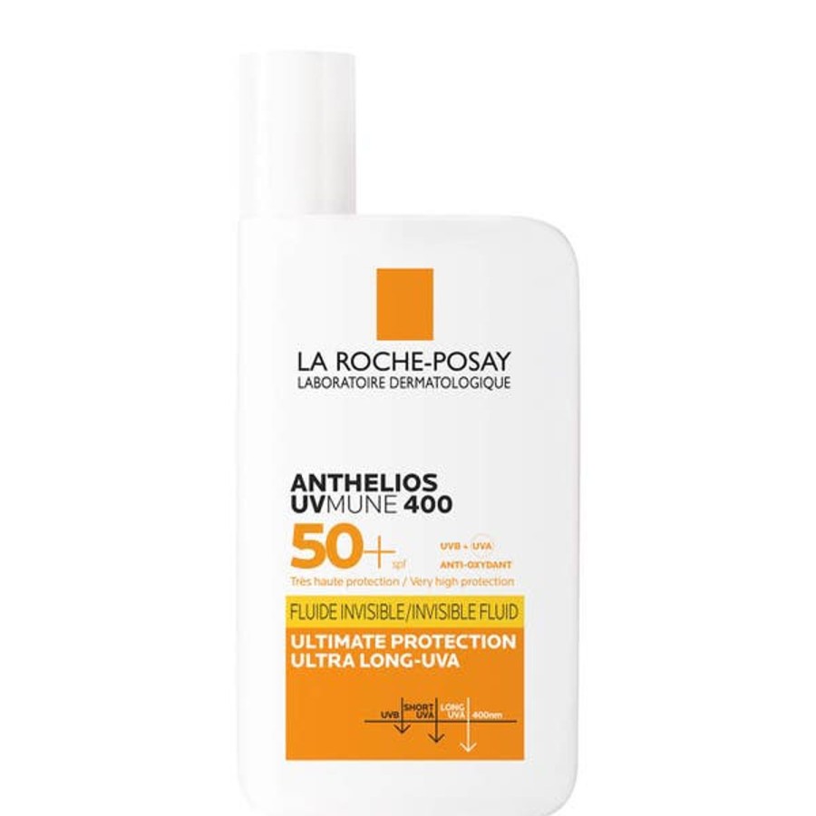 Skincare La Roche-Posay | La Roche-Posay Anthelios Uvmune 400 Invisible Fluid Spf50+ Sun Cream 50Ml