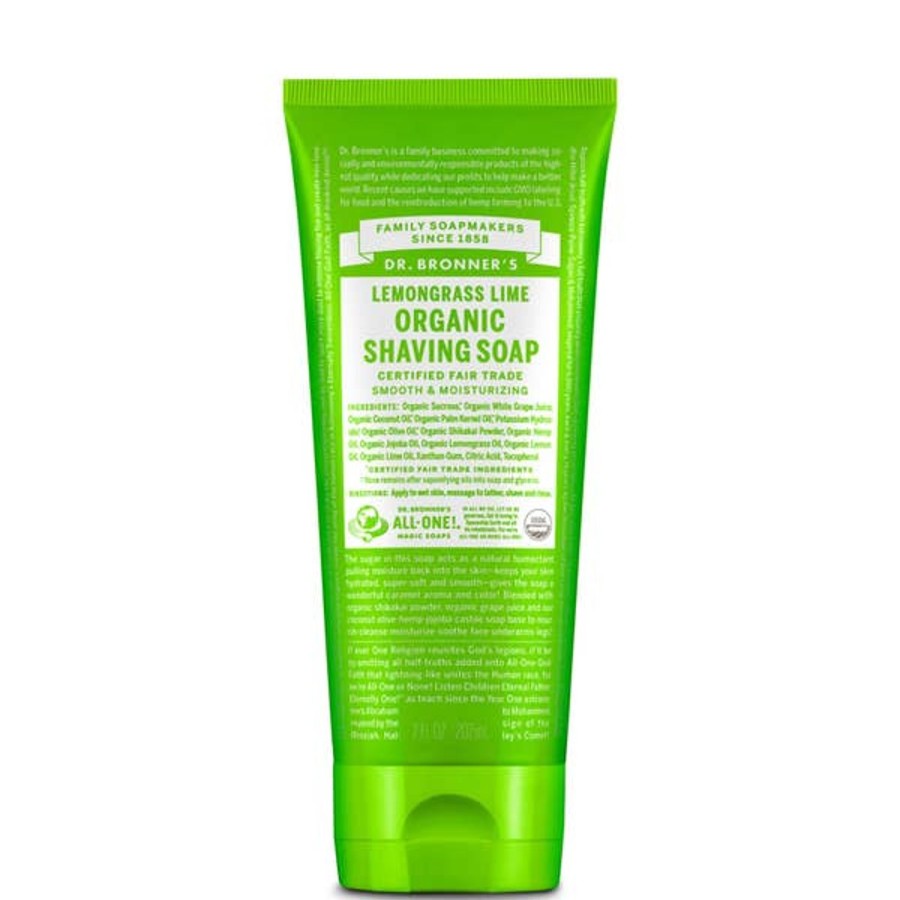 Men Dr. Bronner's Gels | Dr. Bronner Organic Lemongrass Shaving Gel (207Ml)