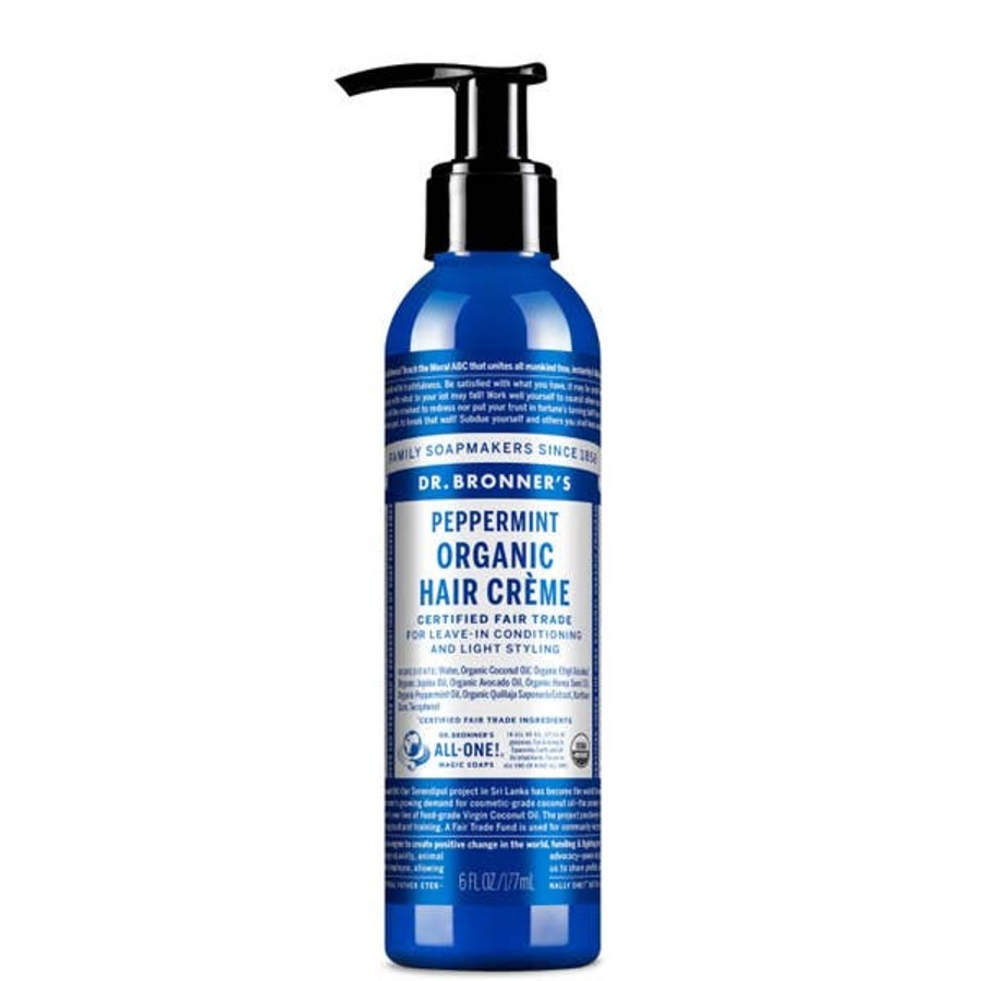 Men Dr. Bronner's Styling | Dr. Bronner'S Organic Peppermint Styling Hair Creme 177Ml