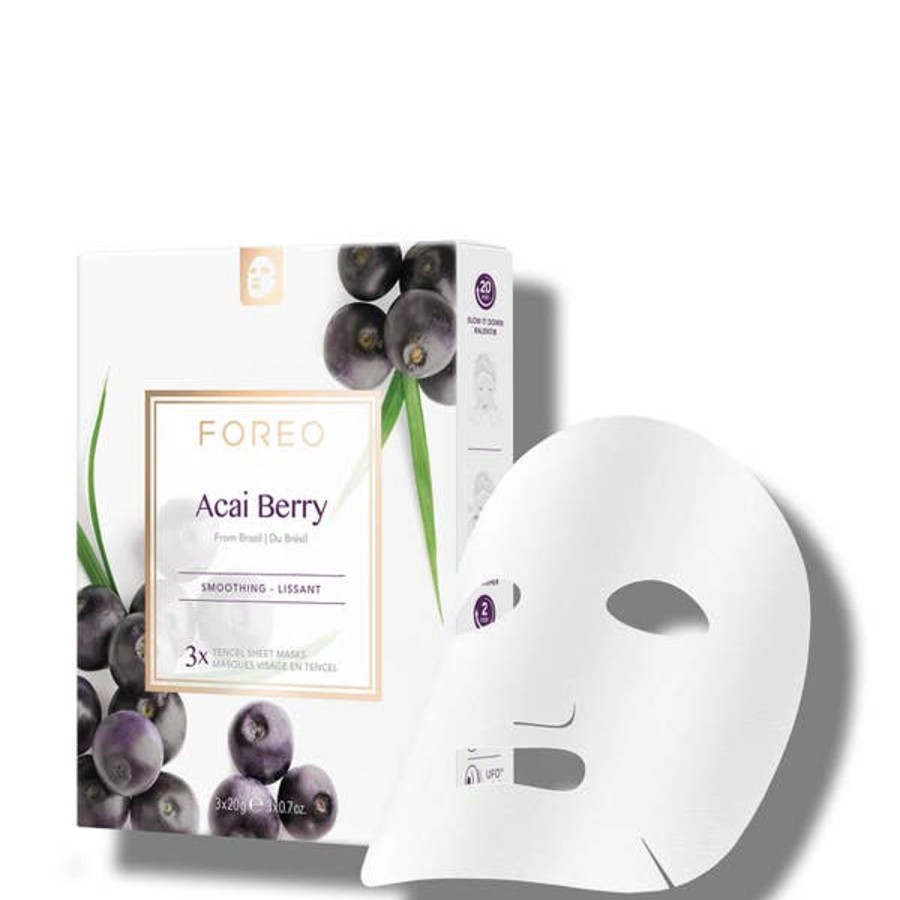 Skincare FOREO | Foreo Acai Berry Firming Sheet Face Mask (3 Pack)