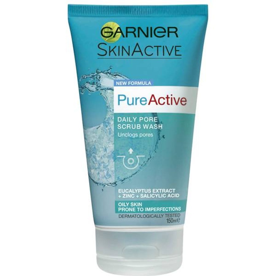 Skincare Garnier | Garnier Pure Active Daily Pore Scrub Wash 150Ml