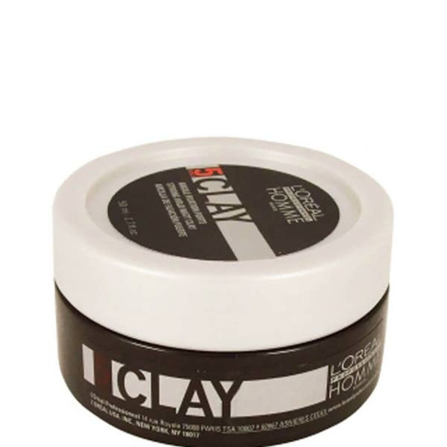 Men L'Oréal Professionnel Styling | L'Oreal Professionnel Homme Clay Strong Hold Clay (50Ml)