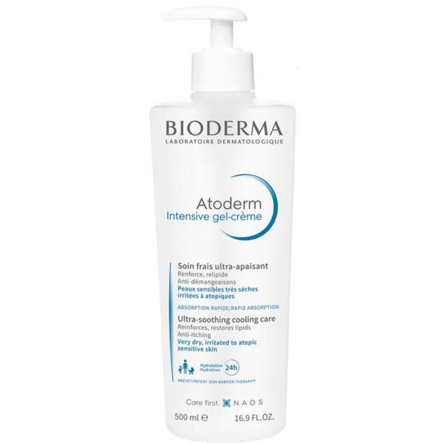 Skincare Bioderma | Bioderma Atoderm Intensive Gel-Creme Quick-Absorbing Lightweight Moisturiser For Dry Skin 500Ml