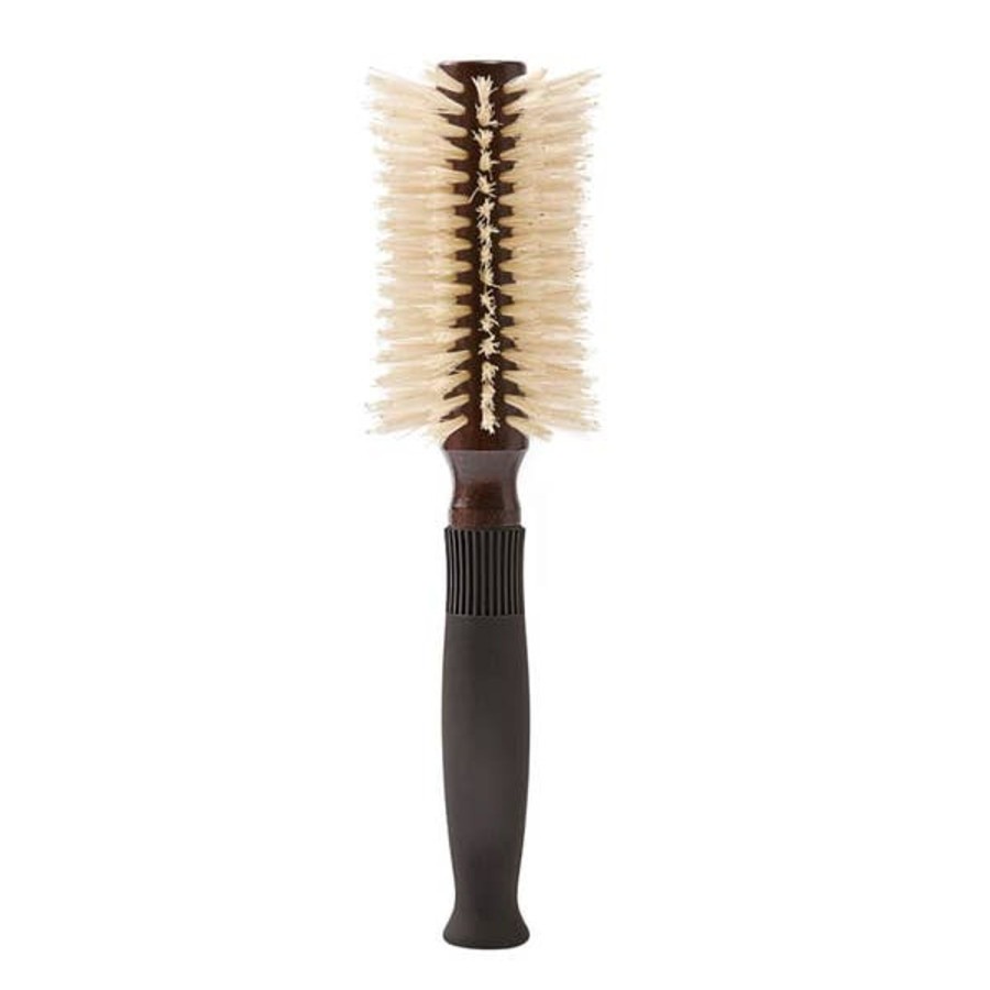 Haircare Christophe Robin | Christophe Robin Pre-Curved Blowdry Hairbrush With Natural Boar-Bristle And Wood - 12 Rows