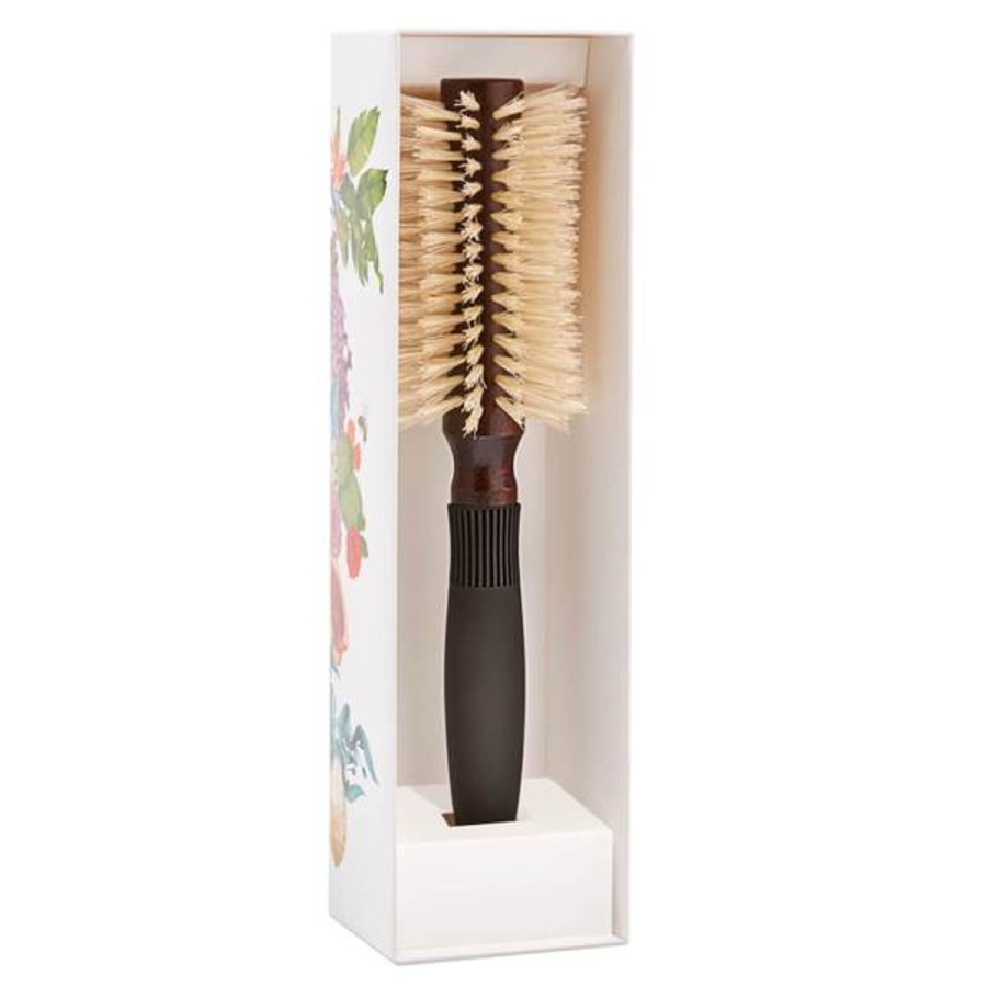 Haircare Christophe Robin | Christophe Robin Pre-Curved Blowdry Hairbrush With Natural Boar-Bristle And Wood - 12 Rows