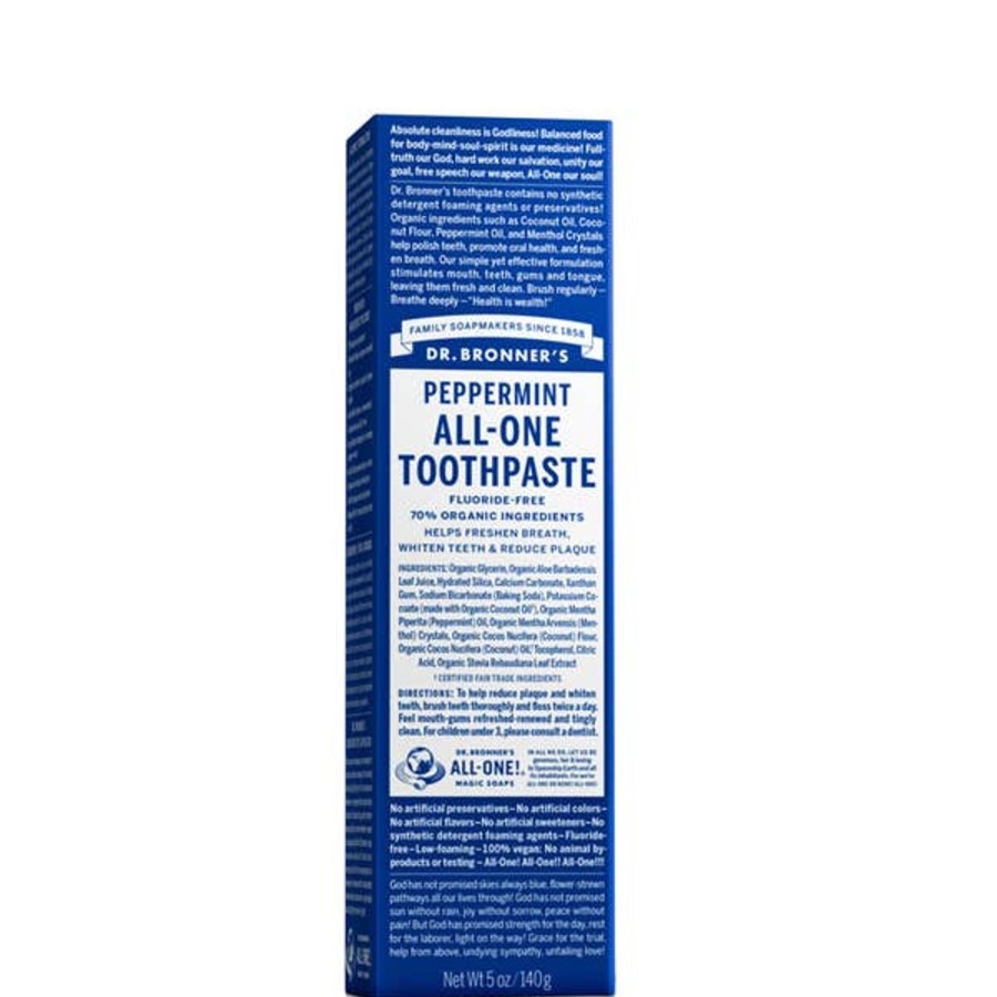 Personal Care Dr. Bronner's | Dr. Bronner'S All-One Toothpaste - Peppermint 140G