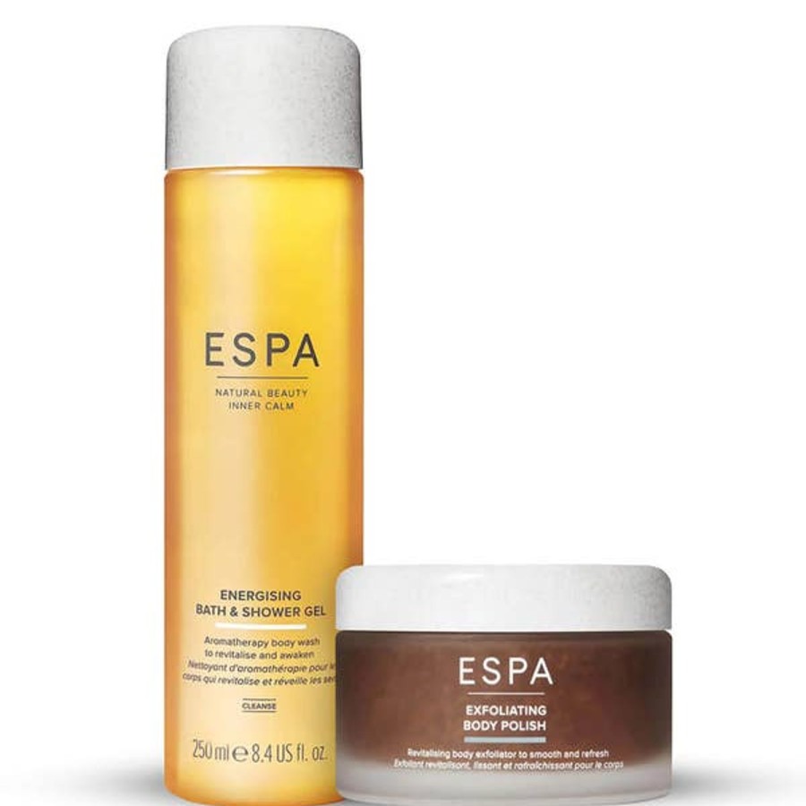 Men ESPA Body Scrubs | Espa Refresh And Exfoliate Duo