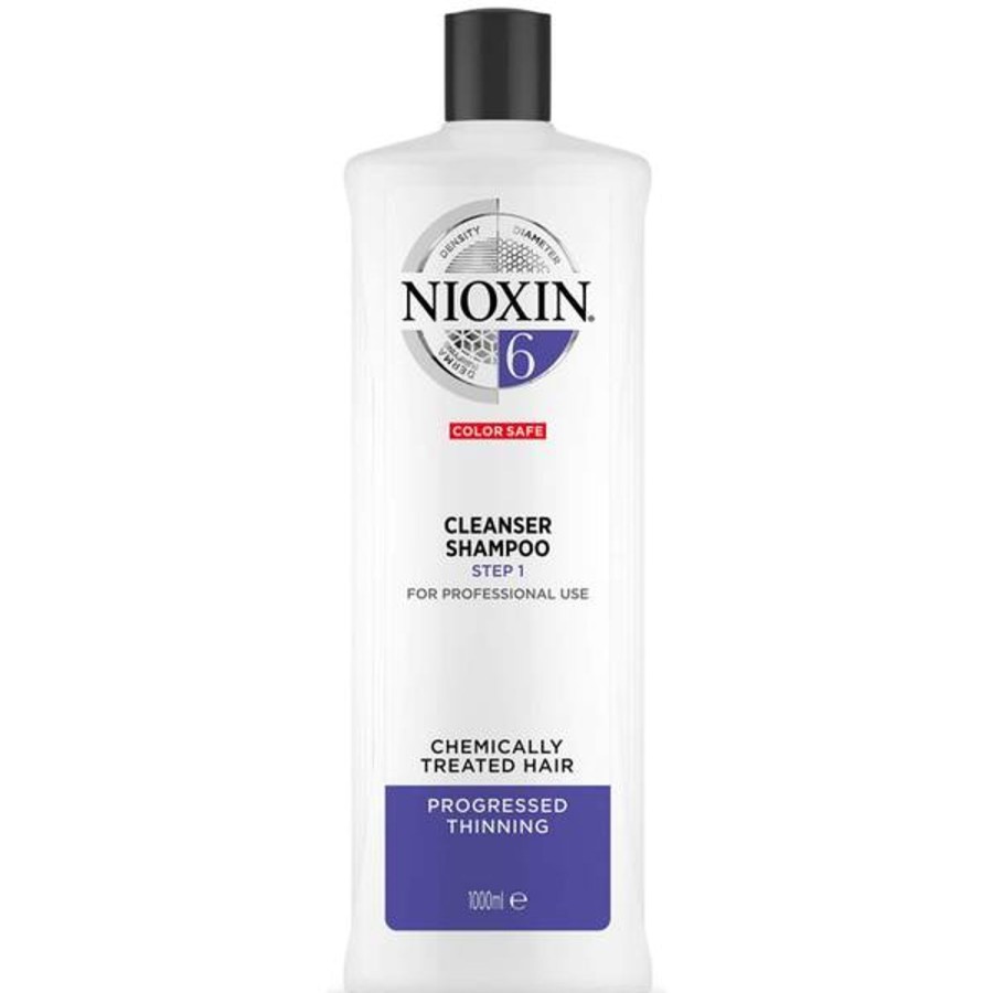 Men NIOXIN Shampoo | Nioxin 3-Part System 6 Cleanser Shampoo For Chemically Treated Hair With Progressed Thinning 1000Ml