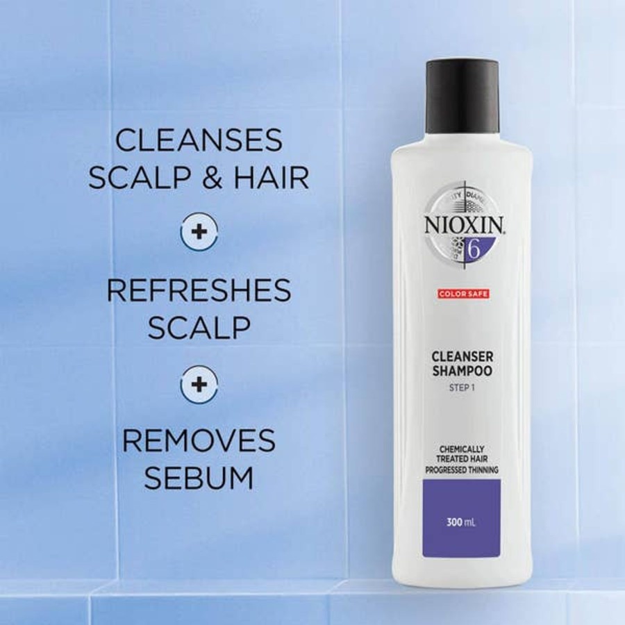 Men NIOXIN Shampoo | Nioxin 3-Part System 6 Cleanser Shampoo For Chemically Treated Hair With Progressed Thinning 1000Ml