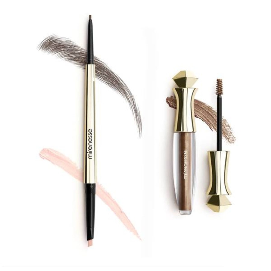 Makeup mirenesse Eyebrow Pencils | Mirenesse All Day Micro Brow Pencil And Shaping Mascara Set - 3 Cappuccino