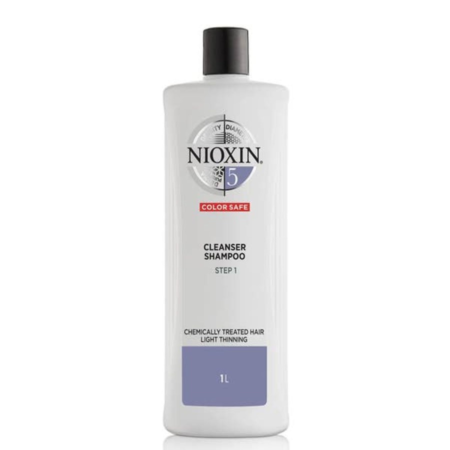 Men NIOXIN Shampoo | Nioxin 3-Part System 5 Cleanser Shampoo For Chemically Treated Hair With Light Thinning 1000Ml