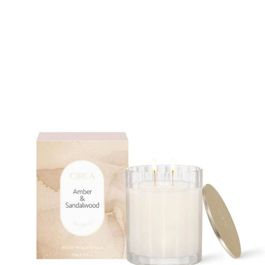 Fragrance CIRCA Scented Candles | Circa Amber & Sandalwood Scented Soy Candle 350G