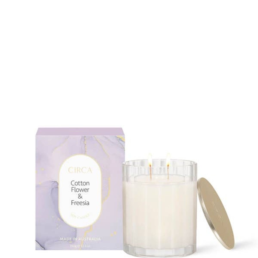 Fragrance CIRCA Scented Candles | Circa Cotton Flower & Freesia Scented Soy Candle 350G