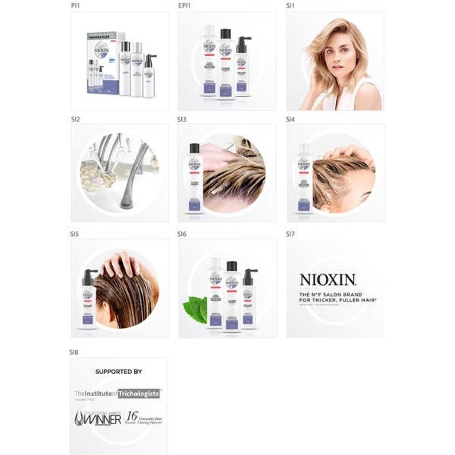 Men NIOXIN Shampoo | Nioxin 3-Part System Trial Kit 5 For Chemically Treated Hair With Light Thinning