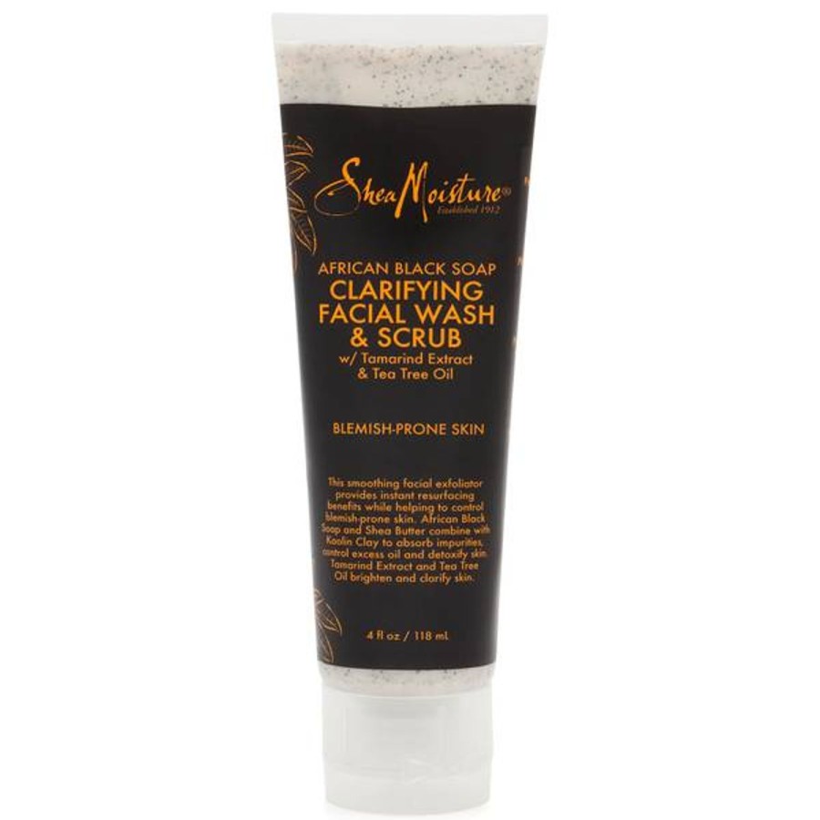 Skincare SheaMoisture | Sheamoisture African Black Soap Clarifying Facial Wash And Scrub 118Ml