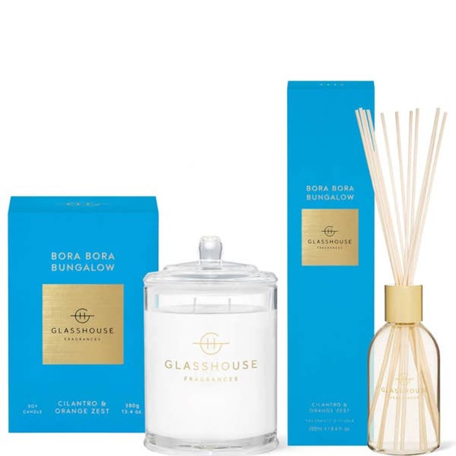 Fragrance Glasshouse Fragrances Scented Candles | Glasshouse Fragrances Bora Bora Bungalow Candle And Liquid Diffuser