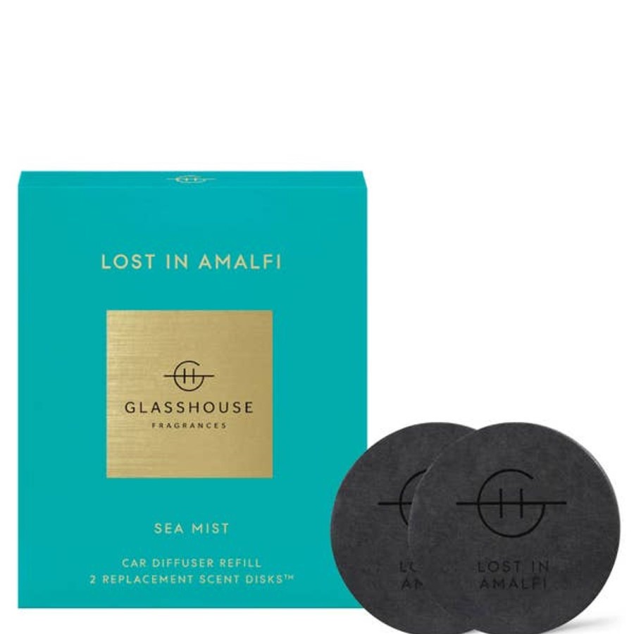 Fragrance Glasshouse Fragrances Diffusers & Oils | Glasshouse Fragrances Car Diffuser Collection - Lost In Amalfi 2 Replacement Scent Disks