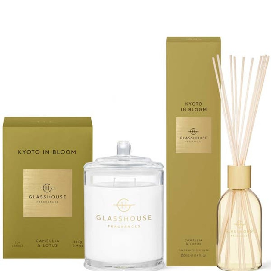 Fragrance Glasshouse Fragrances Scented Candles | Glasshouse Fragrances Kyoto In Bloom Candle And Liquid Diffuser