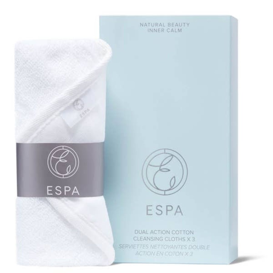 Skincare ESPA | Espa Dual Action Cotton Cleansing Cloths (Set Of 3)