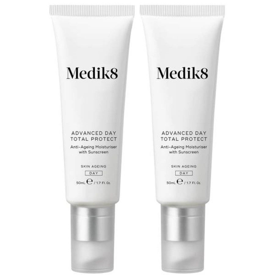 Skincare Medik8 | Medik8 Advanced Day Total Protect 50Ml Duo (Worth $250.00)