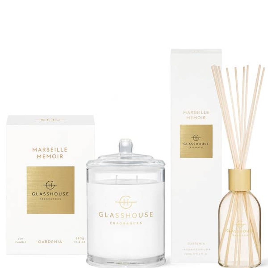 Fragrance Glasshouse Fragrances Scented Candles | Glasshouse Fragrances Marseille Memoir Candle And Liquid Diffuser