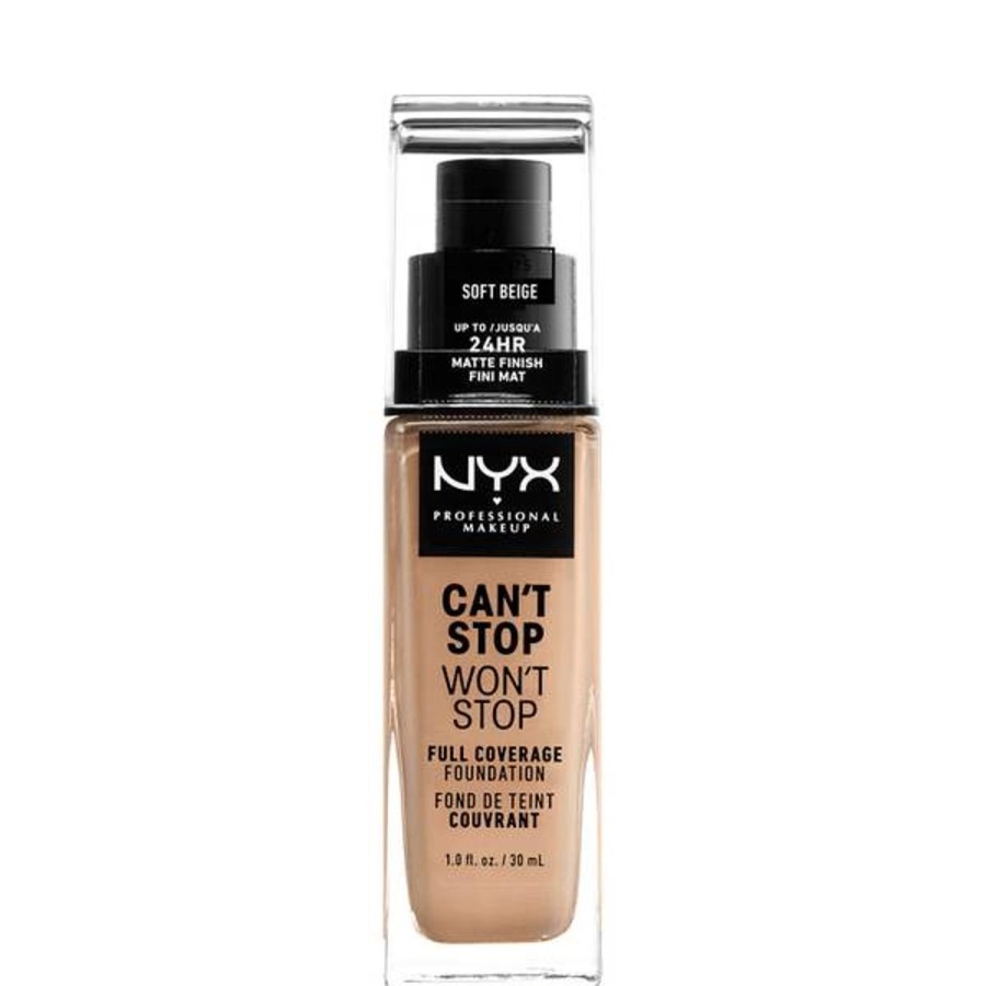 Makeup NYX Professional Makeup Foundations | Nyx Professional Makeup Can'T Stop Won'T Stop 24 Hour Foundation