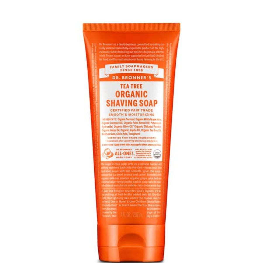 Men Dr. Bronner's Gels | Dr. Bronner Organic Tea Tree Shaving Gel (207Ml)