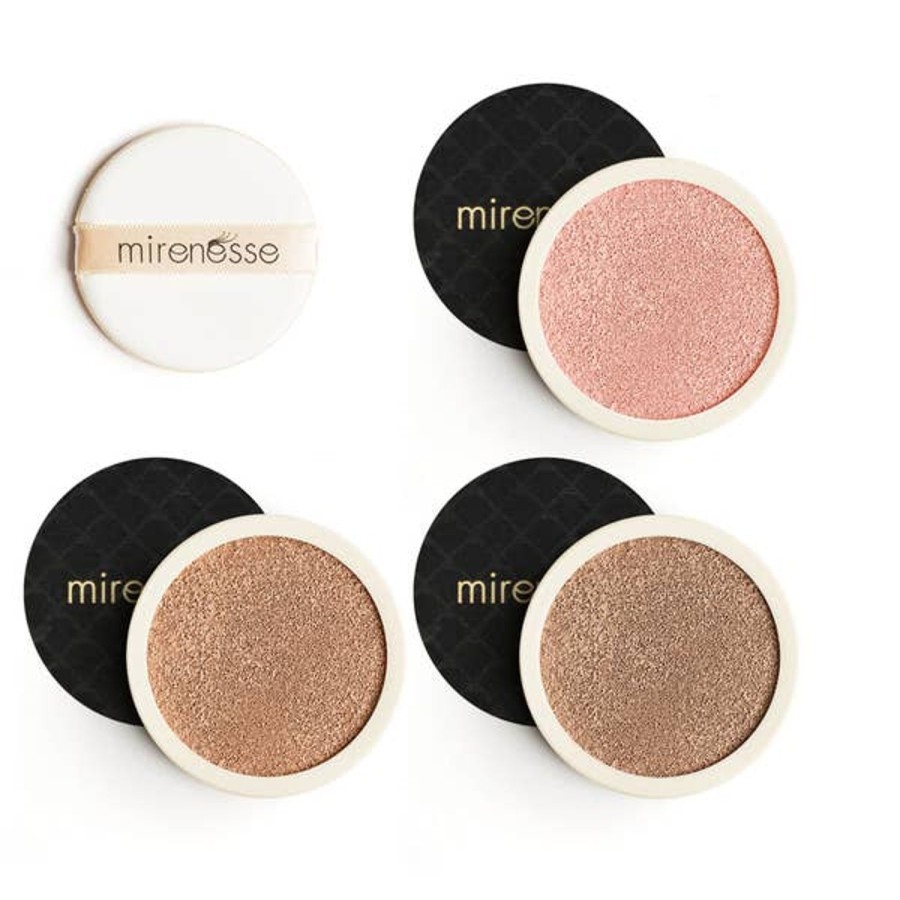 Makeup mirenesse Foundations | Mirenesse 4 Piece Starter Collagen Cushion Foundation And Blush Mini Set - Medium 6G