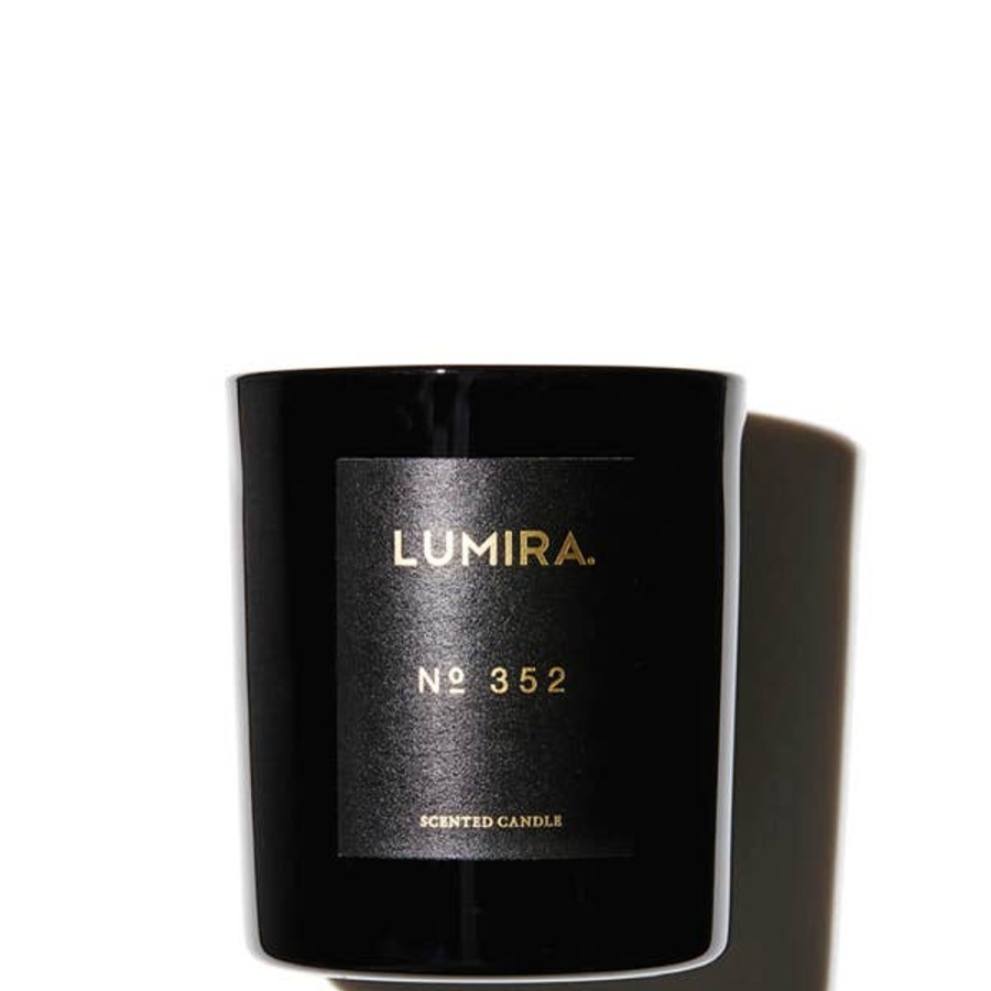 Fragrance LUMIRA Scented Candles | Lumira No.352 Leather And Cedar Black Candle 300G