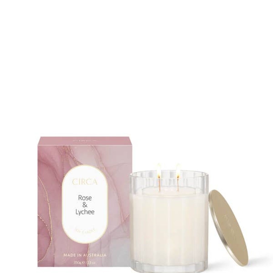 Fragrance CIRCA Scented Candles | Circa Rose & Lychee Scented Soy Candle 350G