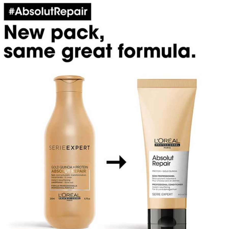 Men L'Oréal Professionnel Conditioners | L'Oreal Professionnel Serie Expert Absolut Repair Gold Conditioner 200Ml