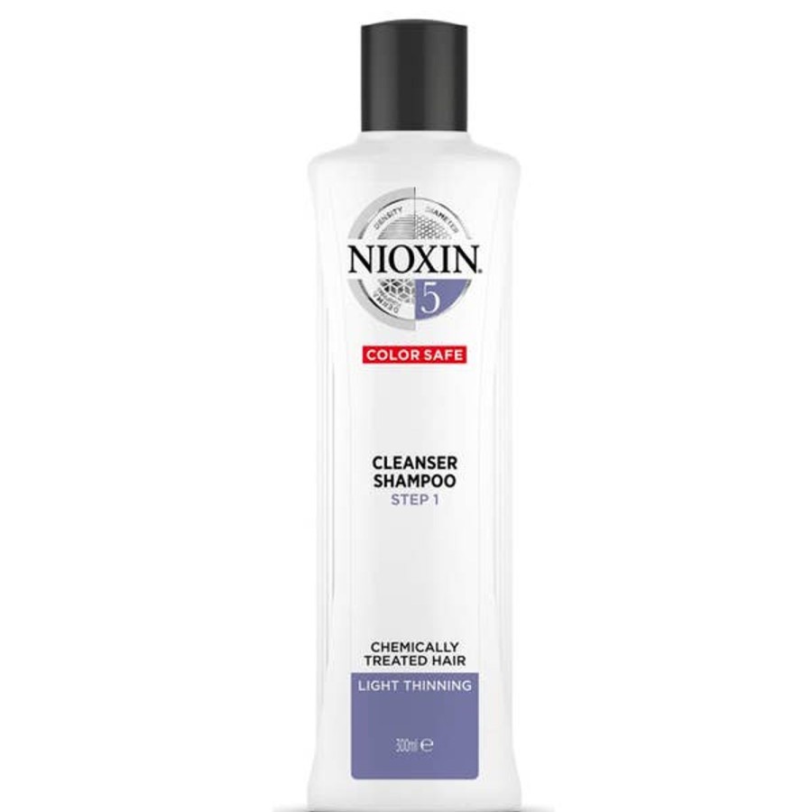 Men NIOXIN Shampoo | Nioxin 3-Part System 5 Cleanser Shampoo For Chemically Treated Hair With Light Thinning 300Ml