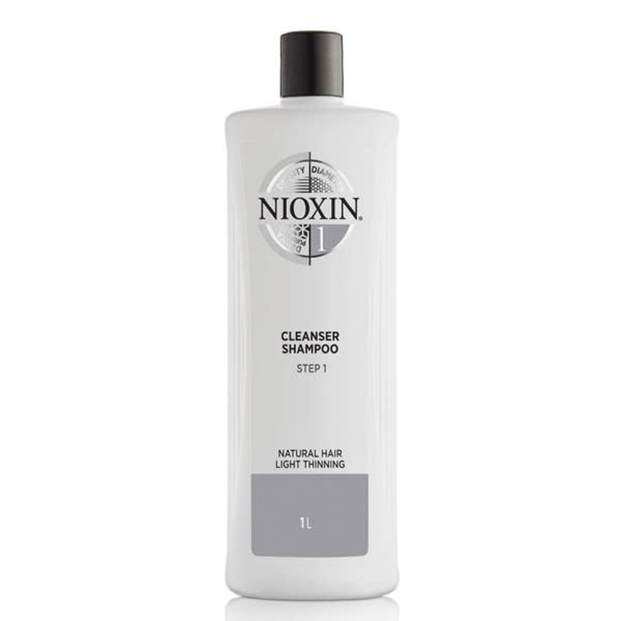 Men NIOXIN Shampoo | Nioxin 3-Part System 1 Cleanser Shampoo For Natural Hair With Light Thinning 1000Ml